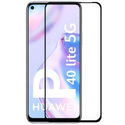 Protector Pantalla Cristal Templado COOL para Huawei P40 Lite 5G (FULL 3D Negro)