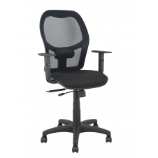 Piqueras y Crespo Silla Aloc?n traslack malla negra asiento bali negro brazos regulables