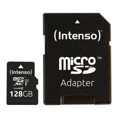 Tarjeta de memoria micro sd intenso 128gb uhs - i cl10 + adaptador sd