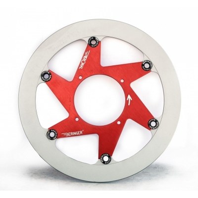 Disco de freno Aeronal® Izquierdo con pista de Fundición. Color ROJO. (S10LGRF) S10LGRF