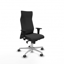 Piqueras y Crespo Albacete direcci?n sincro similpiel gris oscuro brazos 1D cromados base aluminio ruedas 65 engomadas