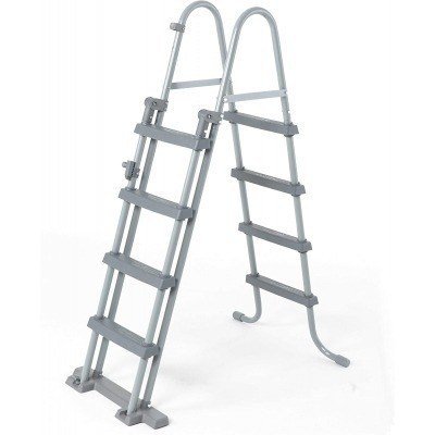 Bestway 58331 - escalera de seguridad para piscinas elevadas 4 peldaños a cada lado altura 122 cm