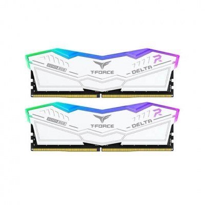 Memoria ram ddr5 32gb 2 x 16gb teamgroup delta - 6400mhz - pc5 51200 - white rgb - cl 40 - 1.35v