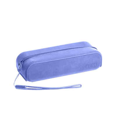 Enri Estuche de 1 Compartimento - Fabricado en Silicona - Asa de Mano - Color Azul