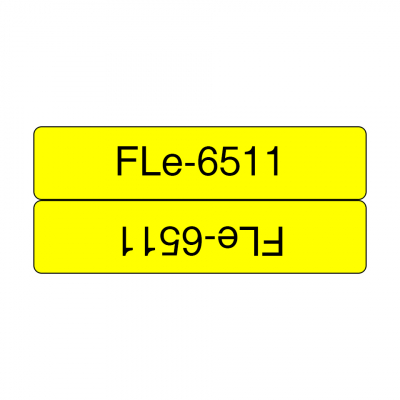 FLE-6511 cinta para impresora de etiquetas Negro sobre amarillo