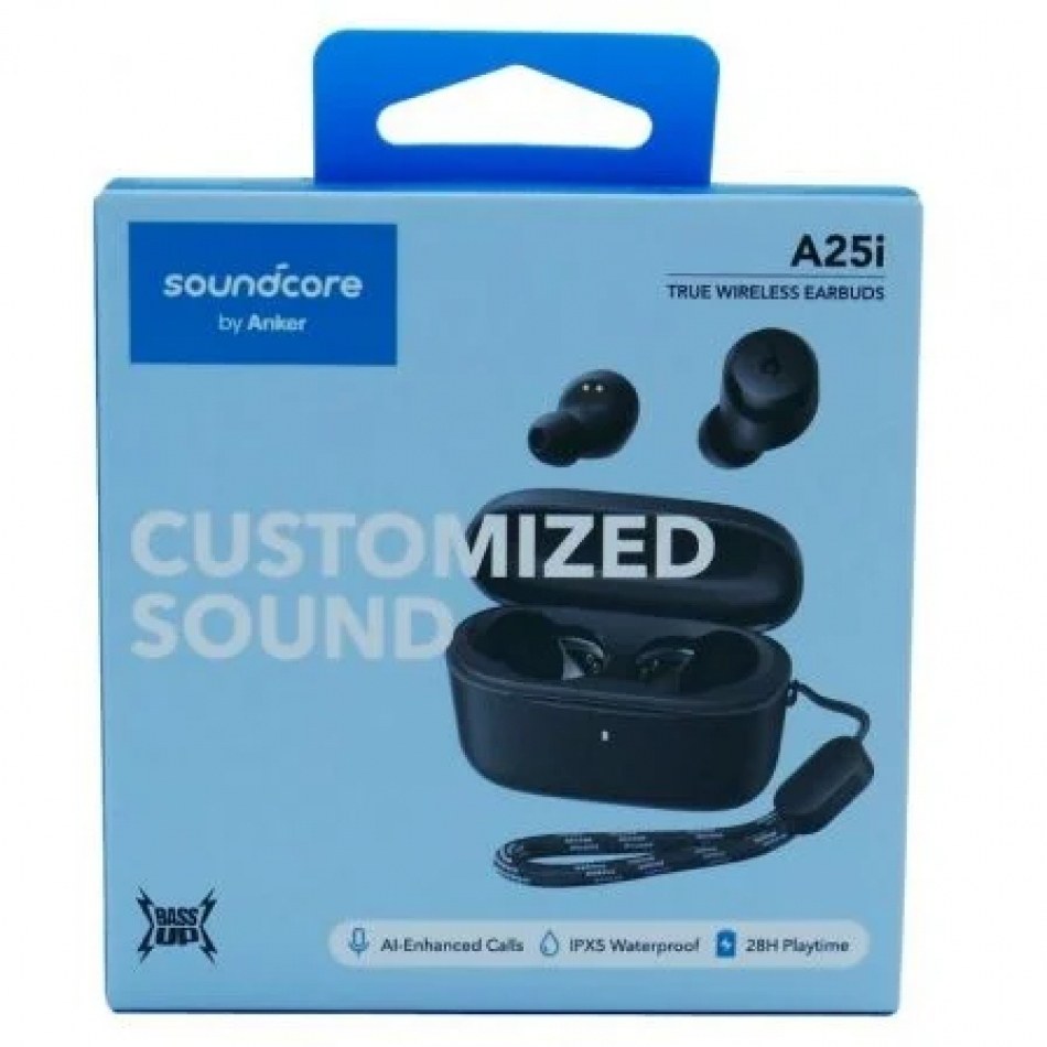 Auriculares Bluetooth SoundCore A25i Customized Sound con estuche de carga/ Autonomía 9h/ Negros