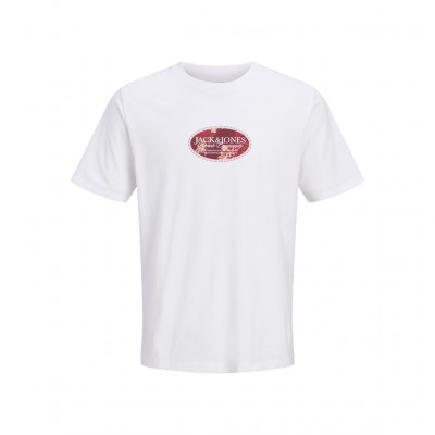 Camiseta JACK & JONES JORMONTAUK FRONT TEE SS CREW NECK FST 12297890 Blanco Blanco