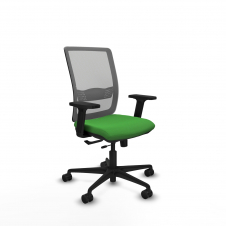 Piqueras y Crespo Haches traslack malla gris bali verde brazos 2D base nailon ruedas 65mm nailon