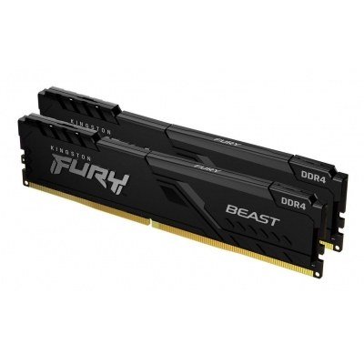 Memoria ram ddr4 16gb 2x8gb kingston - 3000mhz - pc4 - 24000 - fury beast - negro - 1.2v