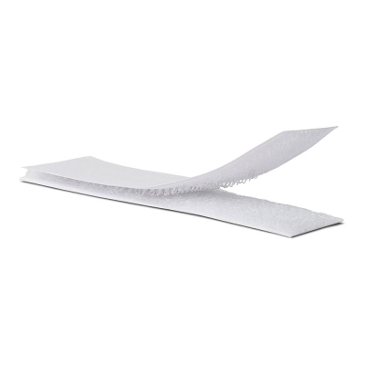 Tira adhesiva de cierre de gancho y bucle 2 x 10cm. blanco, 2143-2, inofix