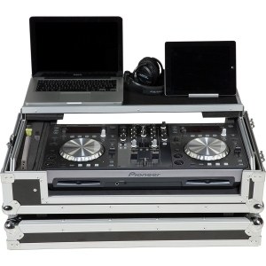 Flight Case Sistema DJ Todo en uno Pioneer® XDJ-R1 Plata (Soporte Ordenador, Trolley y Ruedas).