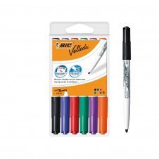 BIC Velleda 1741 marcador 6 pieza(s) Punta redonda Negro, Azul, Verde, Naranja, Púrpura, Rojo