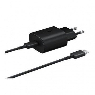 Cargador de Pared Samsung EP-TA800XBEGWW/ 1 USB Tipo-C + Cable USB Tipo-C/ 25W Formato Bulk