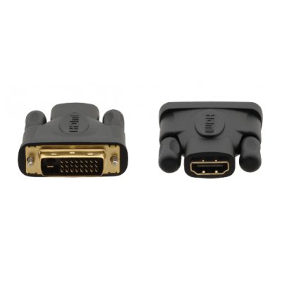 99-9497001 cambiador de género para cable DVI?D HDMI Negro, Oro