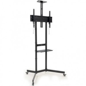 Carro TV con ruedas TooQ FS1151M-B NEFERTITI, 37-70 pulgadas, hasta 70 kg, VESA hasta 600 x 400 mm, incl. +5°/-10°, altura ajustable, negro