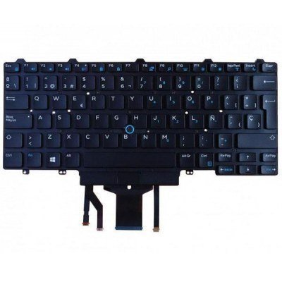 Teclado compatible para portátil DELL Latitude E7250 / E7450 / E5450 / Retroiluminado + Pointstick