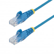 StarTech.com Cable de Red Ethernet CAT6 Delgado sin Enganches Azul de 7m - Cable RJ45 Snagless Slim 28AWG - Alambre de Cobre Puro - PoE 100W - con Ali