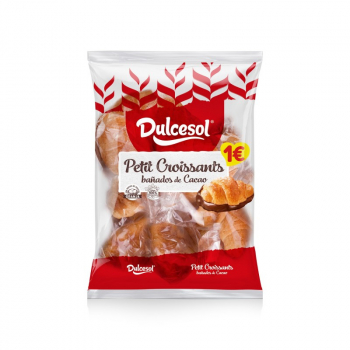 Dulcesol Petit Croissant Bañados de Cacao Pack 8 Unidades 120Grs