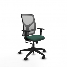 Piqueras y Crespo Motilla traslack malla gris bali verde botella brazos 1D base piramidal ruedas 65mm nailon