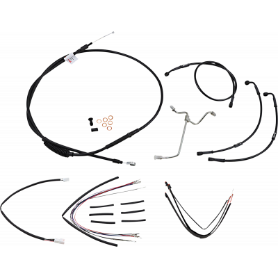 Kit completo líneas/cables en vinilo negro para manillar Ape Hanger BURLY BRAND B30-1171