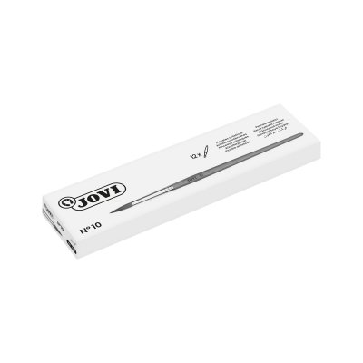 Jovi Pinceles Artisticos Pelo Poney Nº 10 - Pelo Natural - Mango de Madera - Calibre 00 al 12 - Punta Redonda - Pelo Suave - Color Varios