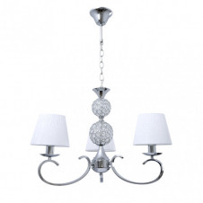 Lampara Ordoñez 3xe14 Cromo Pantalla Blanca Regx60x60 Cm