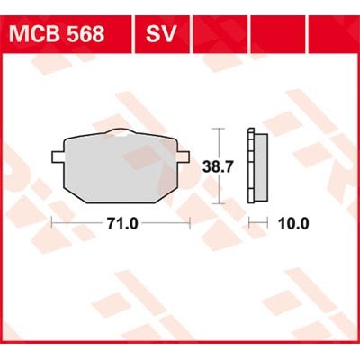 Pastillas de freno metal sinterizado SV TRW MCB568