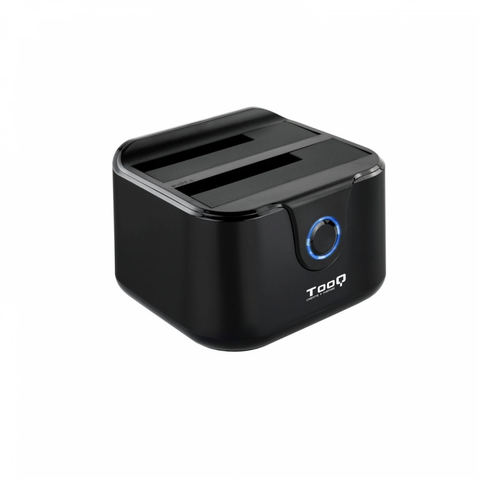 DOCK TOOQ TQDS-802B 2xSATA 2,5/3,5 USB 3.0, CLONE OTB NEGRO