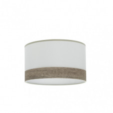 Pantalla Pie Salon Cloe E27 Blanca/madera-gris 40dx40dx20h