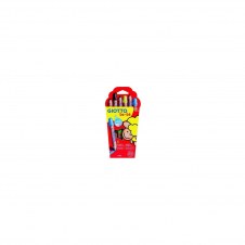 PACK 6 LAPICES DE COLORES GIOTTO BE-BE MINA GIGANTE CAPUCHON DE SEGURIDAD COLORES SUPER LAVABLES INCLUYE SACAPUNTAS 469600