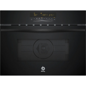 Horno compacto con microondas Balay 3CW5179N3, 44 litros, 60 x 45 cm, Hidrolítico, 900W microondas, cristal negro