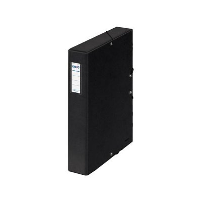 DOHE Caja de proyectos carton forrado lomo 50mm con etiqueta 245x350mm negro