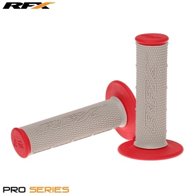 Puños compuestos dobles RFX serie Pro con centro gris (gris/rojo), pareja FXHG2050099RD