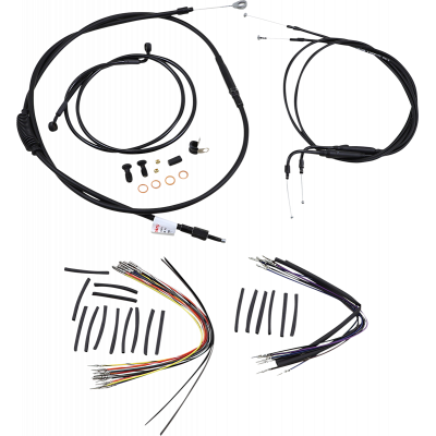 Kit completo líneas/cables en vinilo negro para manillar Ape Hanger BURLY BRAND B30-1013