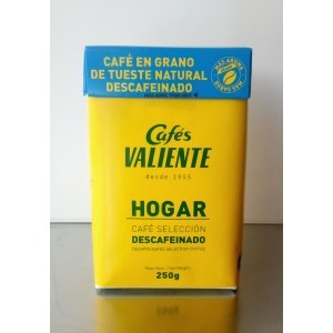 Café en grano VALIENTE HOGAR DESCAFEINADO 250 gramos