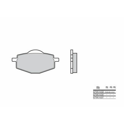 Pastillas de freno sinterizadas Brembo 07YA14SD 07YA14SD