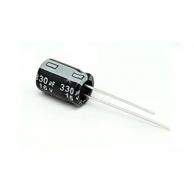 Condensador Electrolítico RADIAL 330uF 16Vdc 105ºC 8x12mm