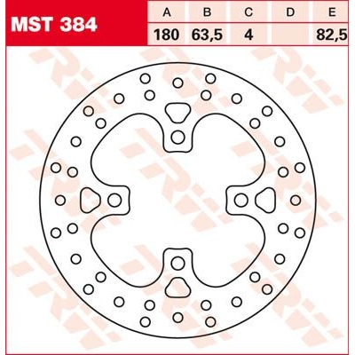 Disco de freno fijo redondo hasta 219 mm TRW MST384