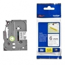 CINTA BROTHER 6MM NEGRO/BLANCO EXTRA ADHESIVA PTD600