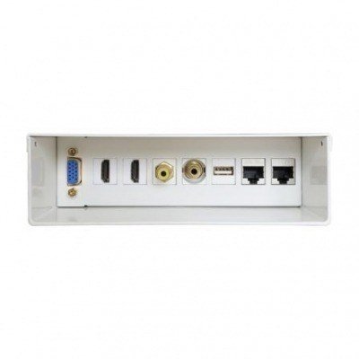 Caja de Conexiones Aisens A127-0340/ VGA - 2 HDMI - Jack 3.5 - RCA - 1 USB - 2 RJ45