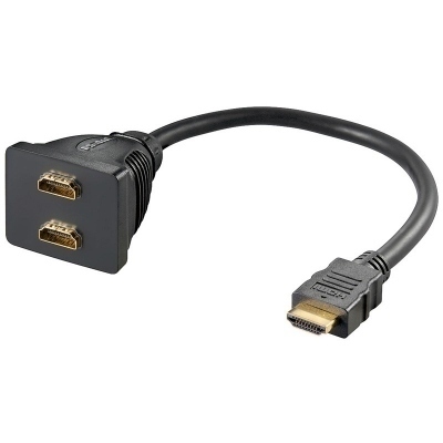 Cable HDMI a 2 HDMI Hembra duplicador