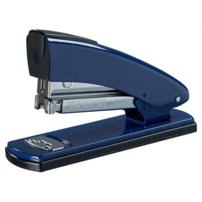Petrus 2001 Grapadora Metalica Retro - Hasta 30 Hojas - Grapado Cerrado, Abierto y Clavado - Color Azul