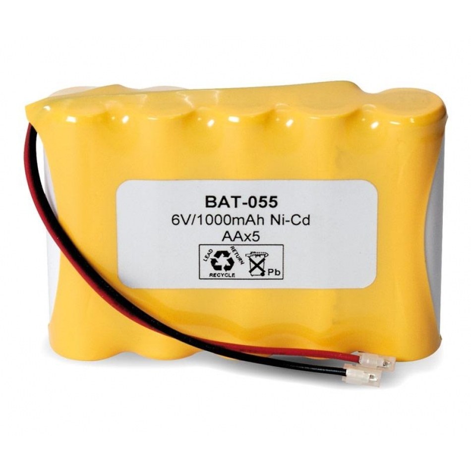 Bateria NiCd 6V 1000mA AAx5 con conector