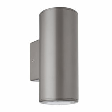 Aplique Exterior Yopol 2xgu10 Gris Cilindro Policarbonato 18,6x7,6x9,9 Cm Ip54