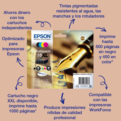 Epson Cartucho T1621 Negro