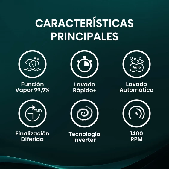 Lavadora Hisense WF1Q8041BT, 8 kg, 1400 rpm, clase A-20%, gris - imagen 3