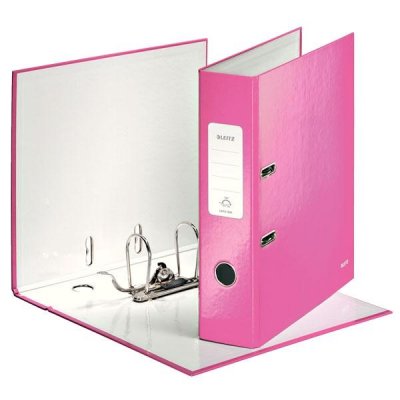 LEITZ Archivador carton forrado Wow 180 lomo 80mm A4 fucsia metalizado