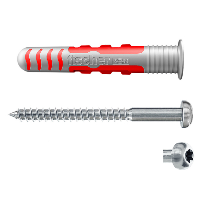 Tacos estanco ø8 x 48 mm + tornillos duoseal ø6 x 70 mm, pack 25 uds