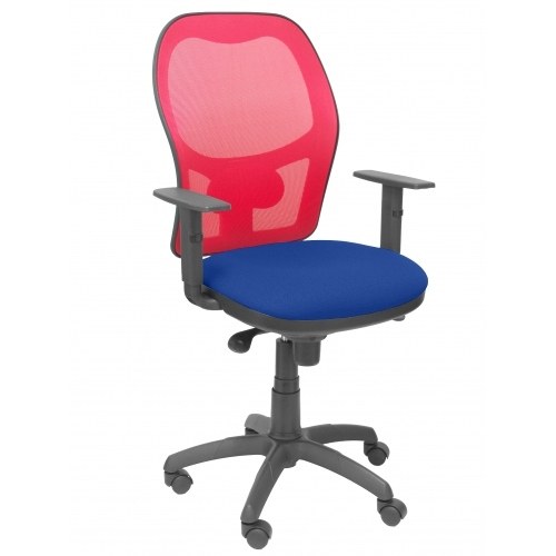 Silla Jorquera malla roja asiento bali azul