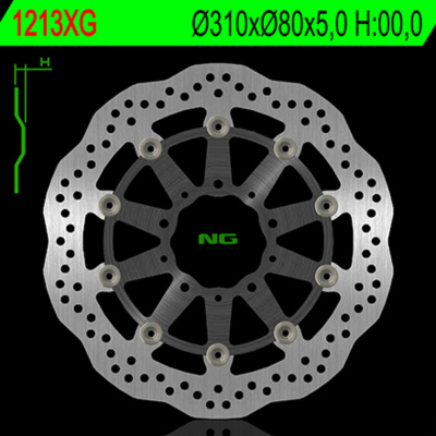 Disco de freno NG 1213XG 309 x 80 x 5,0 1213XG